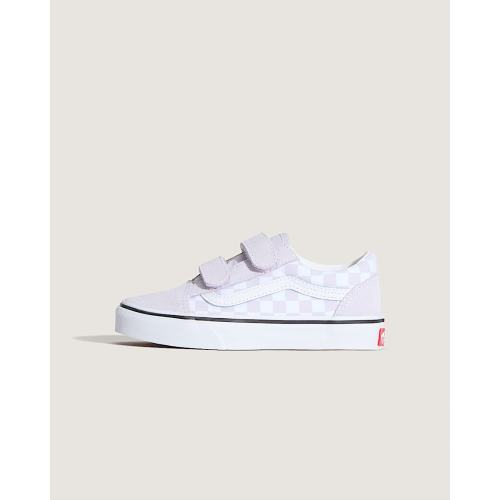 Little Kids Old Skool V Checkerboard Shoe in Checkerboard Lilac Mist Purple | Vans