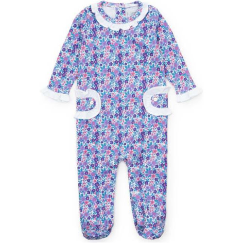 Lucy Girls' Romper, Blackberry Floral - Lila + Hayes Rompers | Maisonette