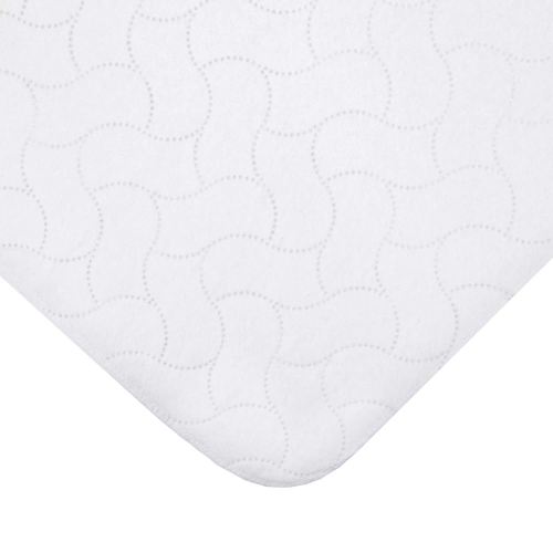American Baby Company Waterproof Flat Reusable Crib Mattress Pad Protector, Embossed Quilt-Like Crib Protective Mattress Pad Cover for babies, adults and pets, White, 28" x 52"