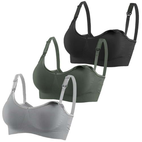Harence Womens Nursing Bra Breastfeeding Maternity Bra Comfortable Pregnant Sleep Bralette Pack of 3