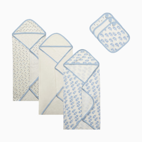 Small Story 6-Piece Organic Bath Time Set - Rain Drops