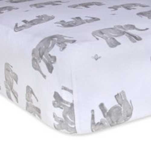 Wandering Elephants Organic Cotton BEESNUG® Fitted Crib Sheet