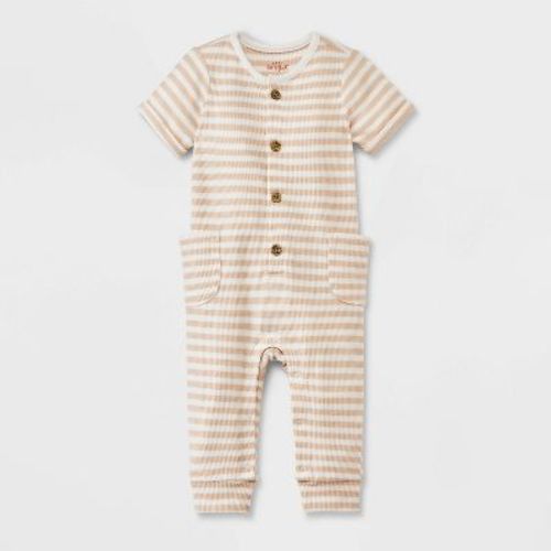 Baby Cozy Thermal Romper - Cat & Jack™ Gray 18m
