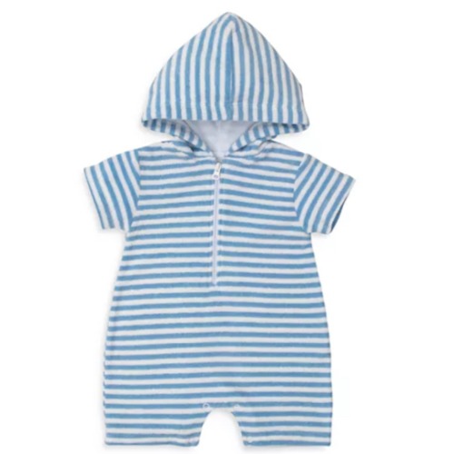 Boys' Hooded Terry Romper - Baby