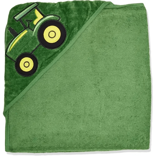 John Deere Baby Boys' Tractor Hooded Towel, Green, One Size