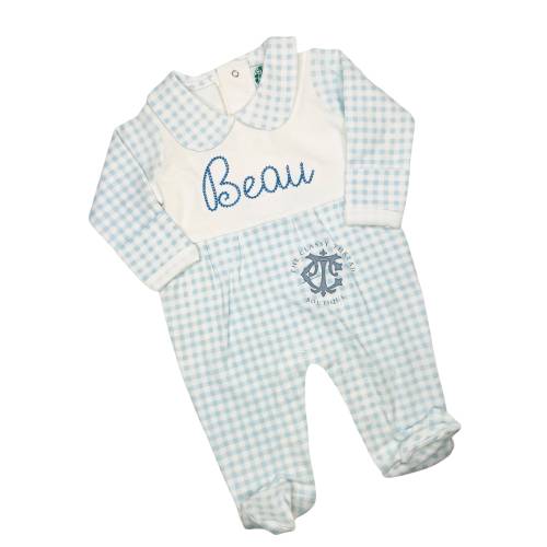 Baby Boy Coming Home Outfit, Monogrammed Romper, Personalized Baby Gift, Monogrammed Footie, Newborn Pictures