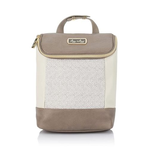 Itzy Ritzy Insulated Bottle Bag – Keeps Bottles Warm or Cool - Holds 3 Bottles & Features Interior Pocket for Ice Pack (Not Included), Vanilla Latte