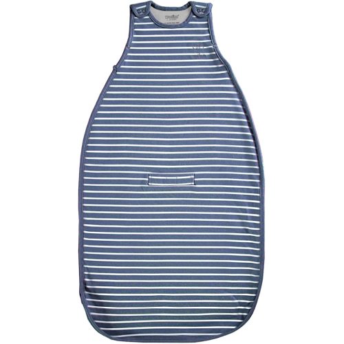 Woolino 4 Season Ultimate Baby Sleeping Bag - Merino Wool and Organic Cotton Universal Size Adjustable Sleep Sack for Baby - Two-Way Zipper Sleeping Bag (2-24 Months) - Navy Blue
