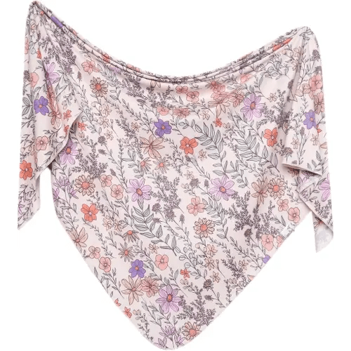 Copper Pearl Large Premium Knit Baby Swaddle Receiving Blanket Flora