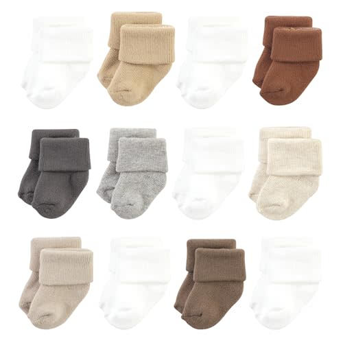 Hudson Baby Baby Girls' Cotton Rich Newborn and Terry Socks