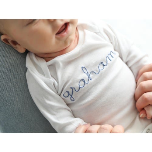 Personalized Embroidered Baby Onesie® Brand With Name, Short Sleeve, Long Sleeve, Bodysuit