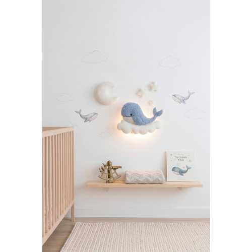 Whale nursery wall night  light, ocean decor
