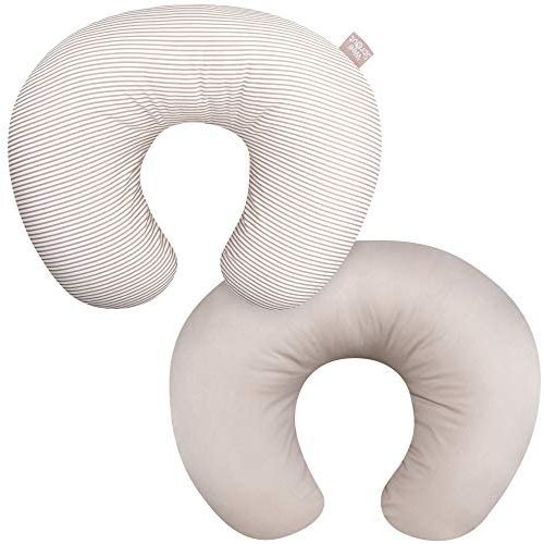 WeeSprout Nursing Pillow Cover for Baby Boys/Girls | Fits Boppy Original Pillow | 100% Organic Cotton | Two-Sided Design | Invisible Zipper | Breastfeeding/Positioning Slipcover | Machine Washable