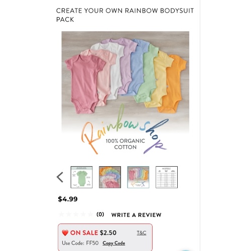 Create Your Own Rainbow Bodysuit Pack | Honest Baby Clothing
