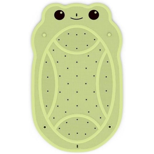 Bath Mat for Tub Non Slip Baby, Kids Bathtub Mat, 30"x18" Bath Mat for Baby, Natural Rubber no Odors, Textured Surface and Strong Suction Cups for Double Anti-Slip, Easy to Clean, Green