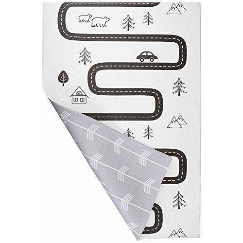 Baby Care Play Mat (Large, Nordic Trails - Morning Fog Arrows) 82'' x 55'' Original One-Piece Reversible Rollable Waterproof Play Mat for Infants, Babies, Toddler, and Kids