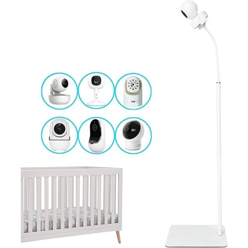 GUCHO Baby Monitor Mount Floor Stand Holder Compatible with Hello Baby,Infant Optics DXR-8 Pro,Nanit Pro,UKSUP,Vtech,OKAIDI Baby Monitor, Adjustable Universal Baby Monitor Mount