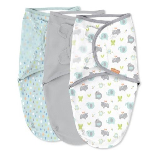 SwaddleMe Original Swaddle Wrap Newborn S/M - 3pk, Color: Jungle Drops