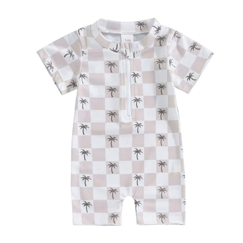 12 Month Cevoerf Infant Baby Boy Girl One Piece Swimsuit Rash Guard Shirt Bathing Suit Zip Up Swimwear