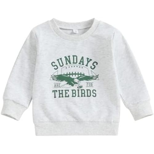 Sundays Are For The Birds Sweatshirt Toddler Boy Girl Long Sleeve Shirt Pullover Game Day Football Outfit