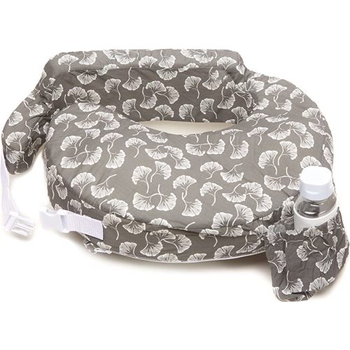 My Brest Friend Original Nursing Pillow for Breastfeeding, Nursing and Posture Support with Pocket and Removable Slipcover, Grey Flowing Fans