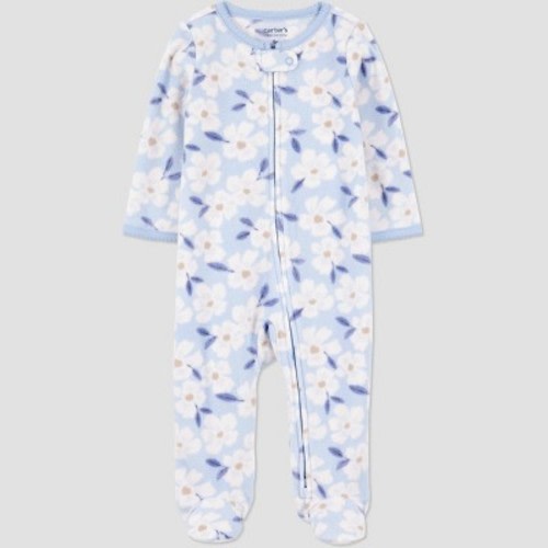 Carter's Just One You® Baby Girls' Floral Printed Sleep N' Play - Blue Newborn