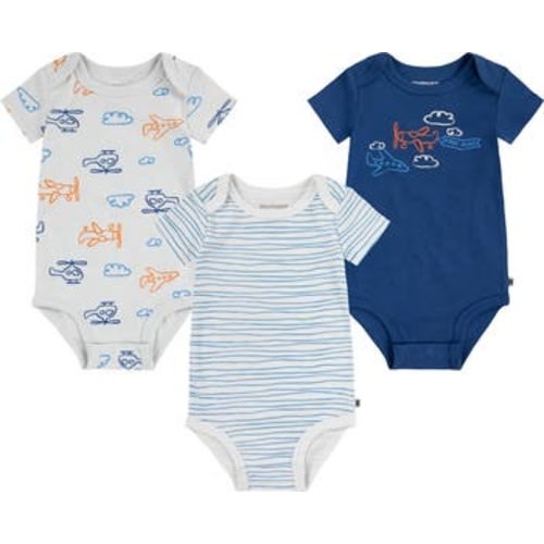 Assorted 3-Pack Organic Cotton Bodysuits
