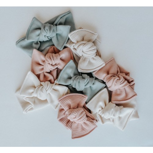 Baby Girl Headwraps | Organic Baby Headbands | Toddler Headbands | Baby Girl Bows | Neutral Headwraps | Toddler | Baby Shower Gift | Ribbed