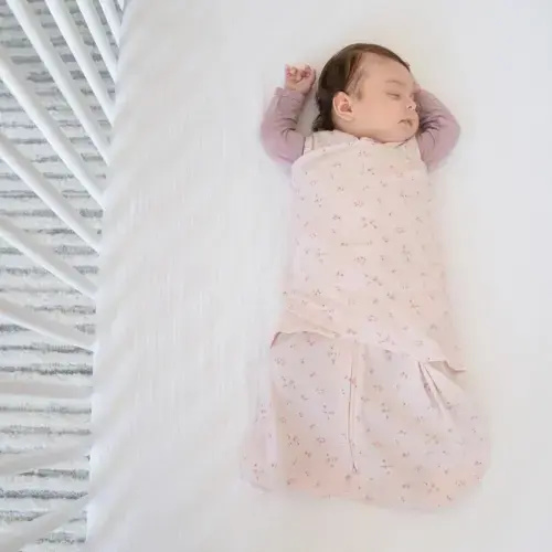 Pink Floral Cotton Swaddle Newborn | HALO