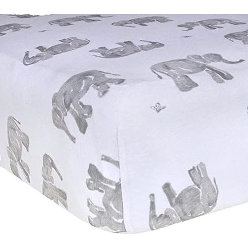 Burt's Bees Baby Essential Organic Cotton Fitted Crib Sheet, Breathable for Boy Girl Standard Crib & Toddler Mattresses