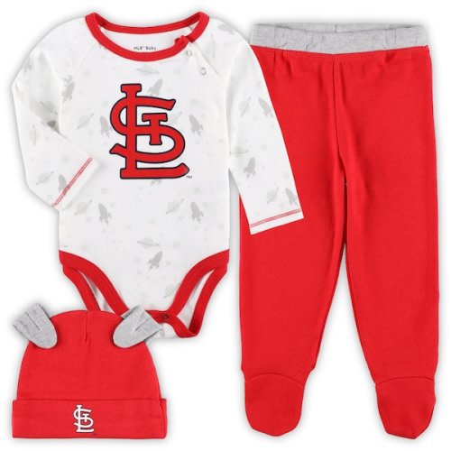St. Louis Cardinals Newborn & Infant Dream Team Bodysuit, Hat & Footed Pants Set - Red/White