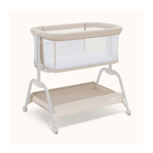 HARPPA Cuddly Lite | 2-in-1 Baby Bassinet & Bedside Sleeper for Newborns with Anti-Reflux Mattress | Adjustable Height, Attaches to Bed, CPSC Certified, Tool-Free Setup & Portable Wheels | Safe Co-Sleeping, Compact Design for Small Spaces, Ideal for Newbo