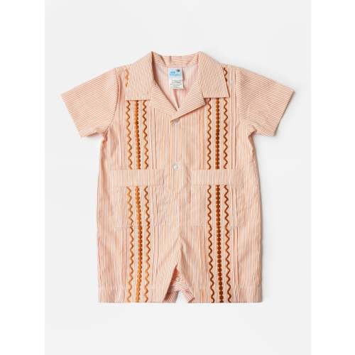 Six Honeybees Baby Boys' Guayabera Romper