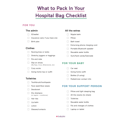 Babylist-What-to-Pack-In-Your-Hospital-Bag-Checklist-printable.png (1275×1650)