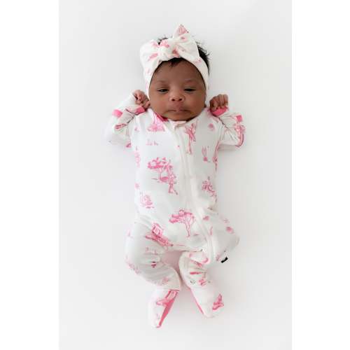 Kyte Baby Zippered Footie in Toile Ballet - Toile Ballet / Newborn