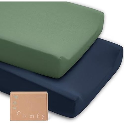 Supersoft Diaper Changing Pad Covers, 2-Pack Premium Viscose Change Table Pad Covers for Baby Girls and Boys, Hypoallergenic Stretchy Changing Table Cover Sheets