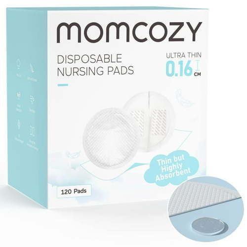 Momcozy Ultra-Thin Disposable Nursing Pads for Breastfeeding 120Count, Ultra-Absorbent, Breathable