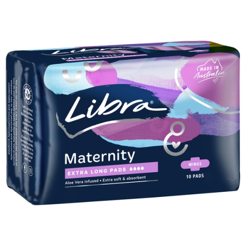 Libra Maternity Extra Long Pads - 10 Pack