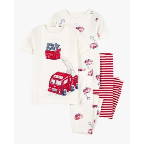 Baby 4-Piece Fire Truck Cotton Pajamas - Carter's | Carter's