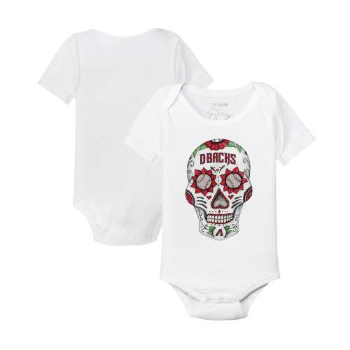 Arizona Diamondbacks Tiny Turnip Infant Sugar Skull Bodysuit - White