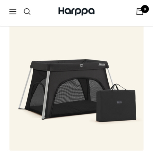 HARPPA Rossi | Lightweight Pack n Play Travel Crib & Playard – Portable Foldable Playpen with Mattress, for Newborns, Infants & Toddlers