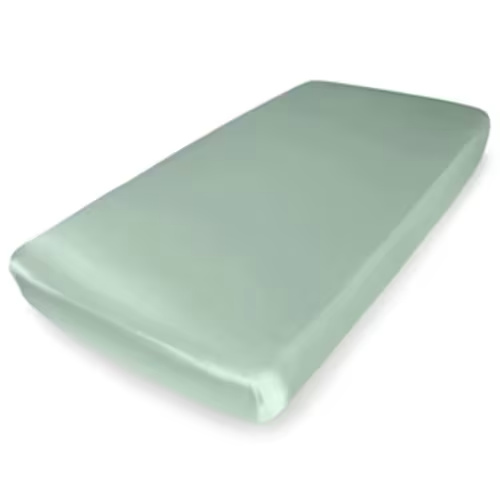 Pure Silk Crib Fitted Sheet | Mulberry Park Silks - Goodnight Green