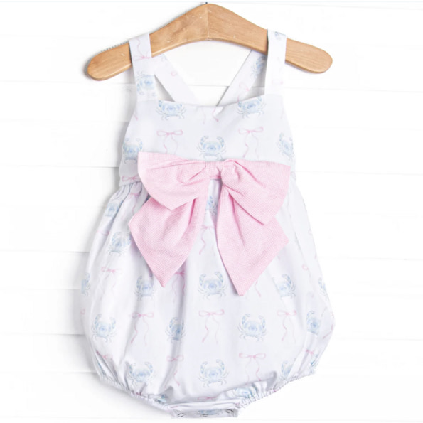 Blue Crab Bows Bubble, Pink – Stitchy Fish
