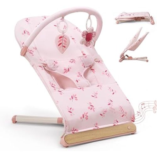 Foldable Baby Bouncer, Portable Baby Bouncer Seat for Babies 0-12 Months