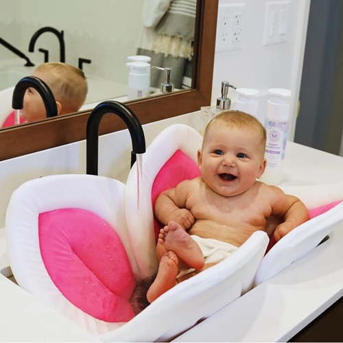 Baby Bath Pad for 31.5*31.5in| Soft Flower Petals for Sink Bathtub Essentials Shower Gift