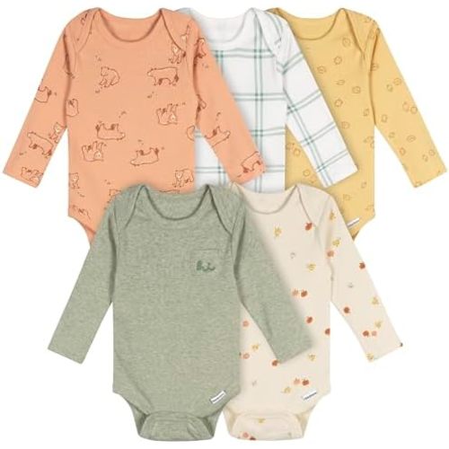 Gerber Unisex Baby 6 Pack Long-sleeve Onesies Bodysuit
