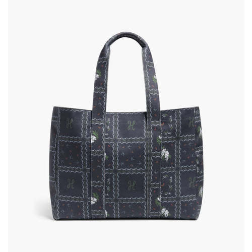 The Tote - Navy Floral Patchwork