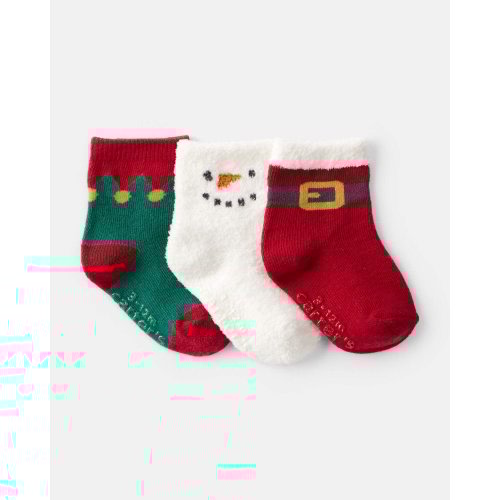 Baby Boy 3-Pack Christmas Booties - Carter's | Carter's