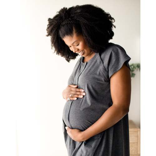 Universal Labor & Delivery Gown | Black - Kindred Bravely