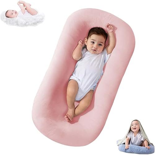 Baby Lounger for Newborn 0-24 Months, Bionic Design Baby Nest Sleeper, Soft Organic Breathable Lounger Pillow for Newborn Infants